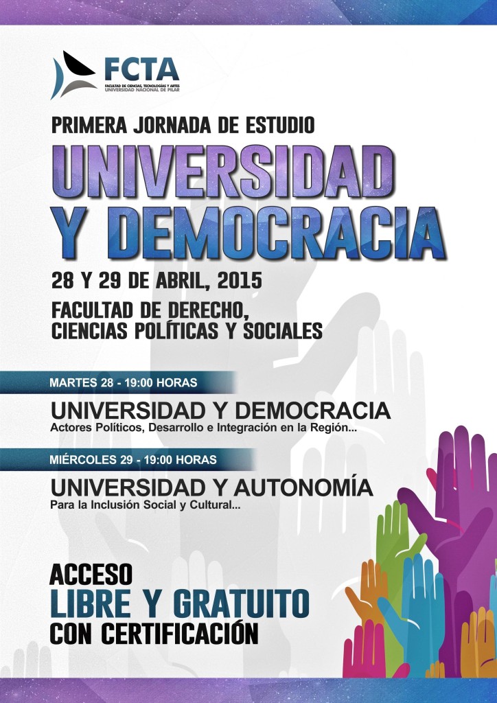 afiche - primera jornada de estudio - universidad y democracia (Custom)